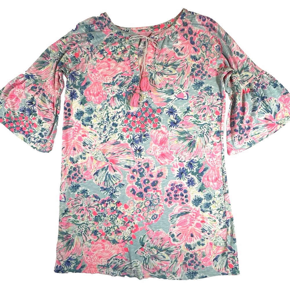 Lilly Pulitzer Del Lago Tunic Dress Womens M Serena Gypsea Resort Coastal‎